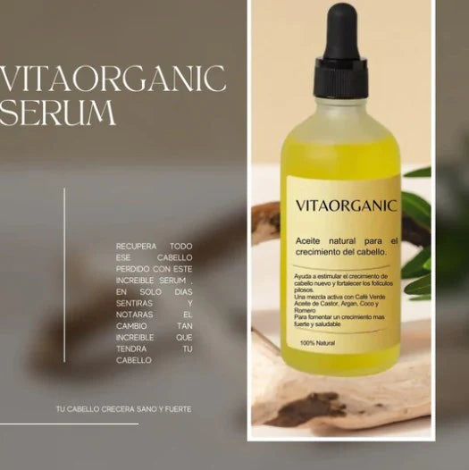 VITAORGANIC PLUS™ Serum Para el Crecimiento de Cabello y Barba - 100% EFECTIVO